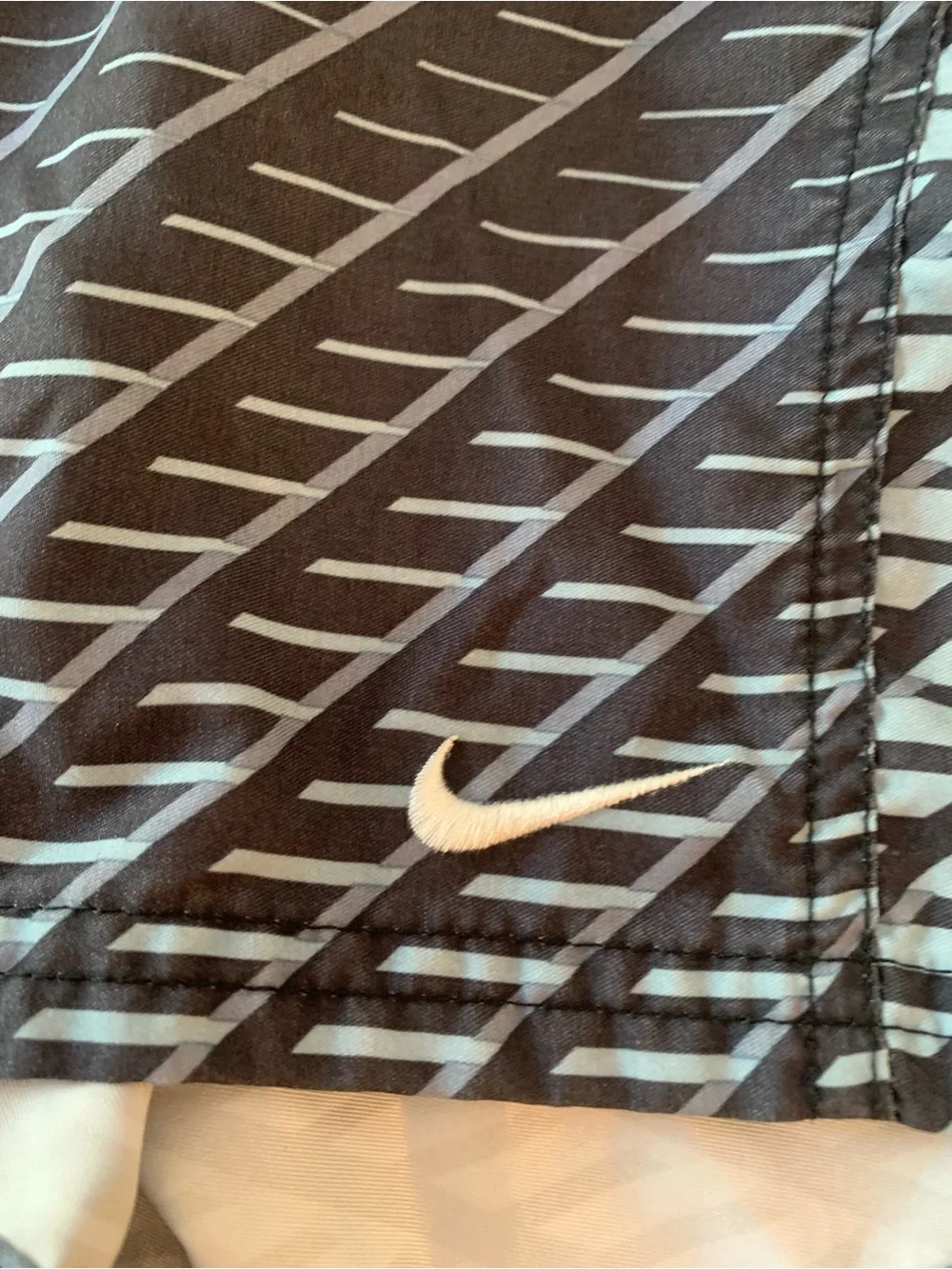 Nike Swim Trunks Men’s Large Black Geometric Board Shorts L
